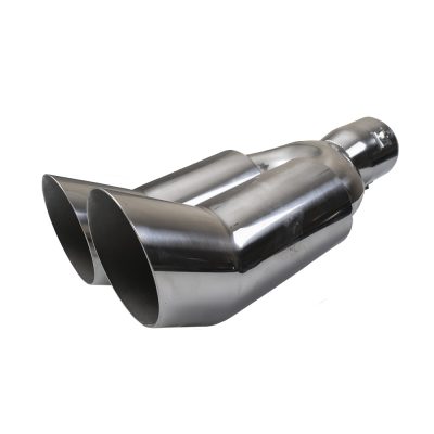 Auto Choice Direct - Exhaust Tips - Twin Circular Angled Exhaust Tips - Car Accessories UK