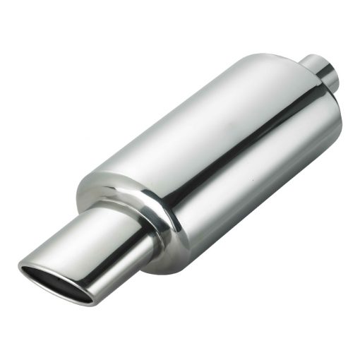 Auto Choice Direct - Exhaust Mufflers - Stainless Steel Rolled Slash Cut Oval Back Box - Car Accessories UK