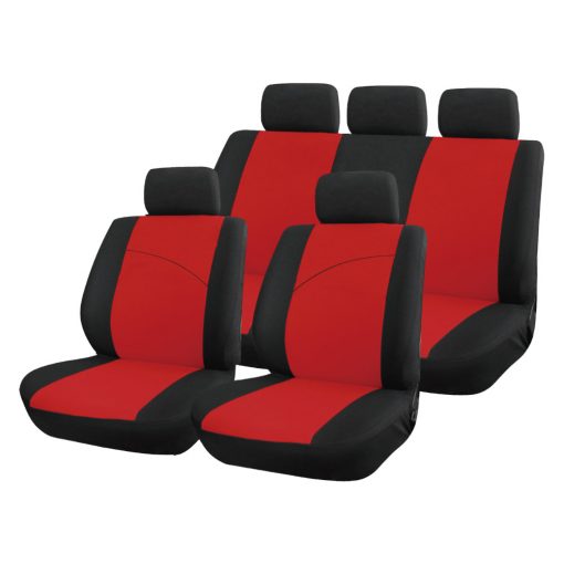Auto Choice Direct - Seat Covers - 9pc Red Seat Cover Set - Car Accessories uk