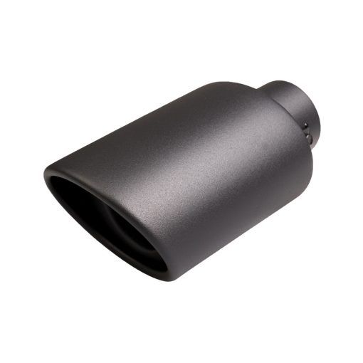 Auto Choice Direct - Exhaust Tips - Black Circular Rolled Exhaust Tip - Car Accessories UK
