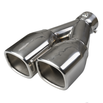 Auto Choice Direct - Exhaust Tips - Right Exit Twin Rectangular Exhaust Tip - Car Accessories UK