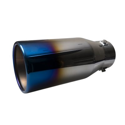 Auto Choice Direct - Exhaust Tips - Rolled Long Burnt End Exhaust Tip - Car Accessories UK