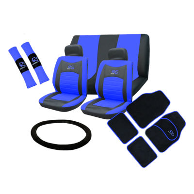 Auto Choice Direct - 15pc Blue RS Seat Cover Set - Car Accessories UK
