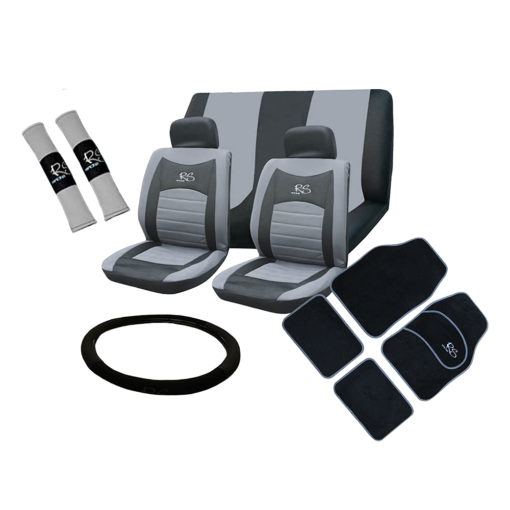 Auto Choice Direct - 15pc Grey RS Seat Cover Set - Car Accessories UK
