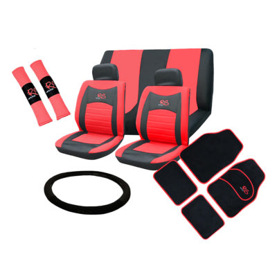 Auto Choice Direct - 15pc Red RS Seat Cover Set - Car Accessories UK
