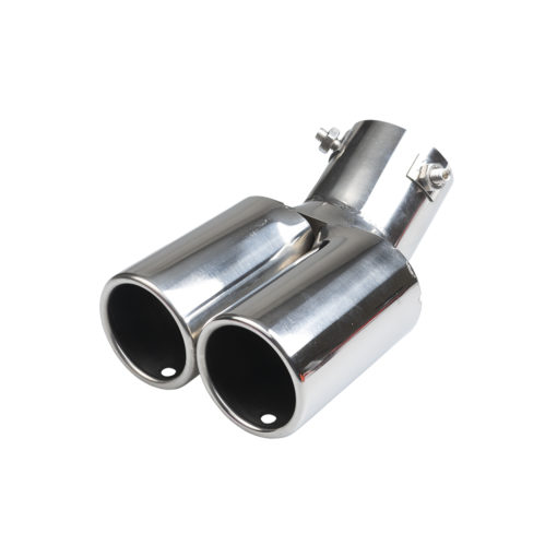 Auto Choice Direct - Exhaust Tips - Twin Round Angled Exhaust Tip - Car Accessories UK