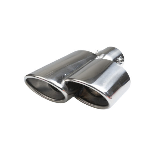 Auto Choice Direct - Exhaust Tips - Twin Oval Slash Cut Exhaust Tip - Car Accessories UK