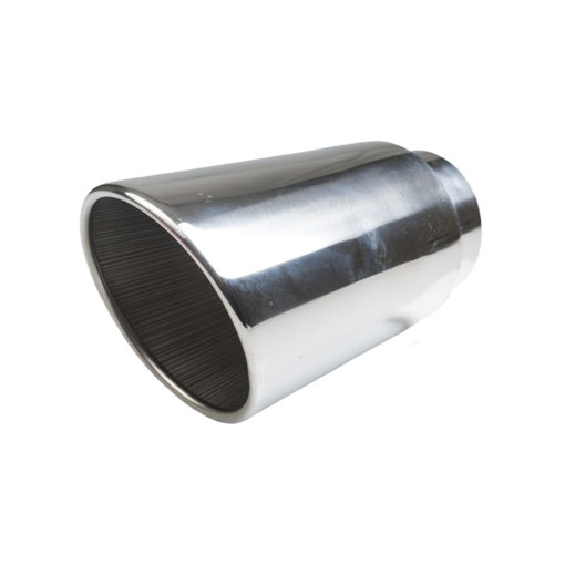 Auto Choice Direct - Exhaust Tips - Circular Rolled Slash Cut Exhaust Tip - Car Accessories UK