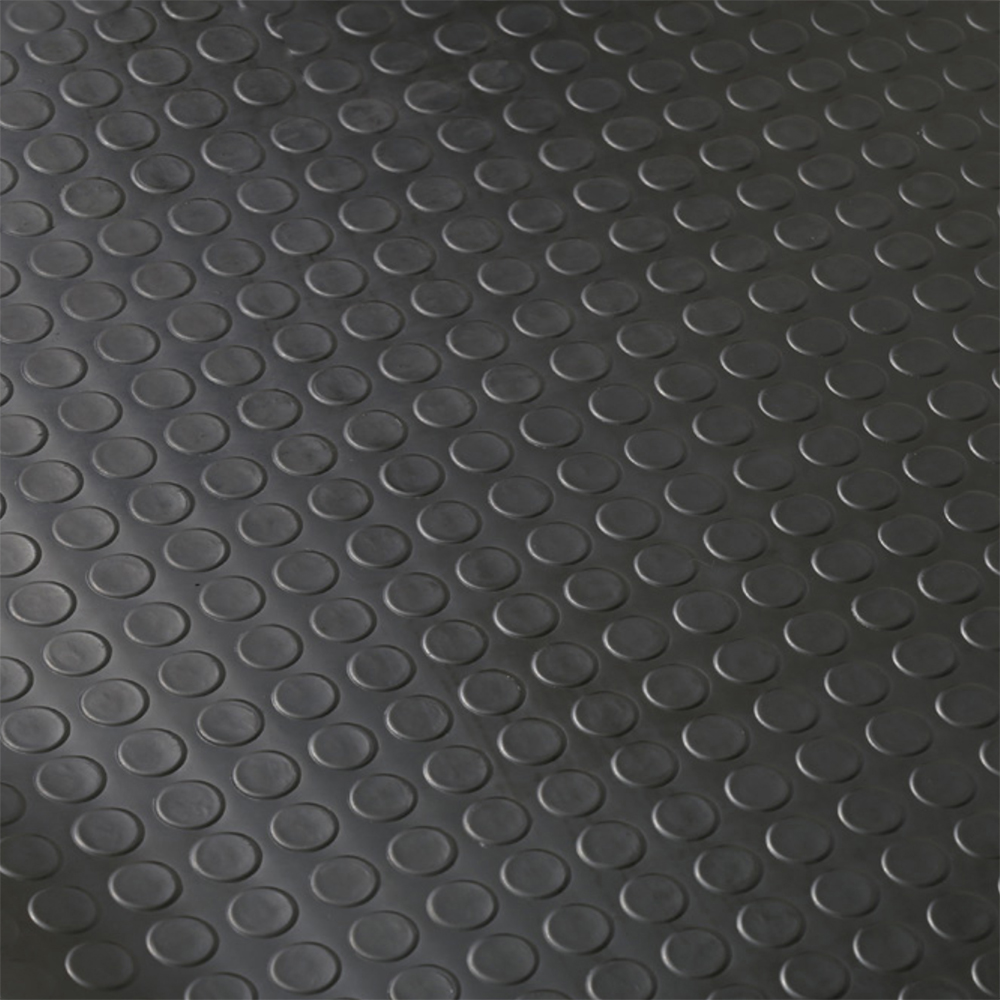 3MM Rubber Flooring Matting Heavy Duty Black Mat Anti Slip Garage COIN