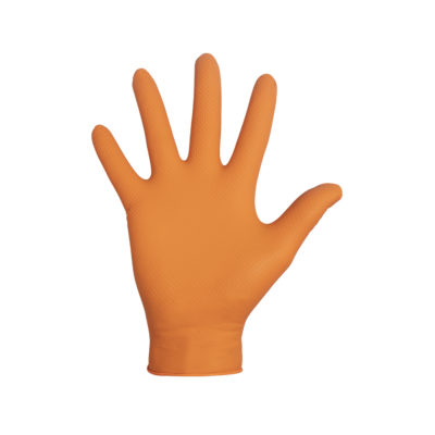 Auto Choice Direct - Grizzly Grip Orange Nitrile Gloves - Medium - Car Accessories UK