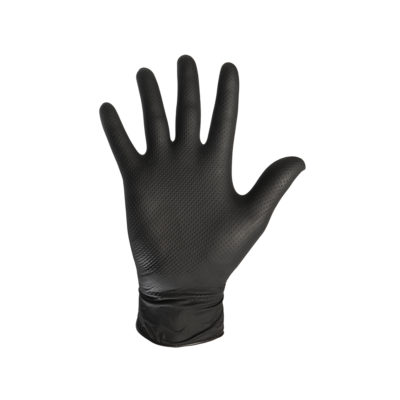 Auto Choice Direct - Grizzly Grip Black Nitrile Gloves - Large - Car Accessories UK