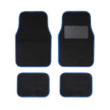 Auto Choice Black Carpet Mat Set with Blue Trim – PM23B